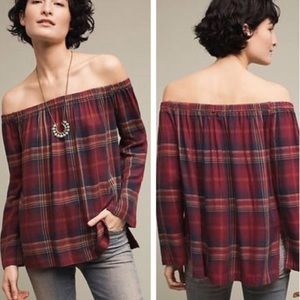 Anthropologie Cloth & Stone Off The Shoulder Top